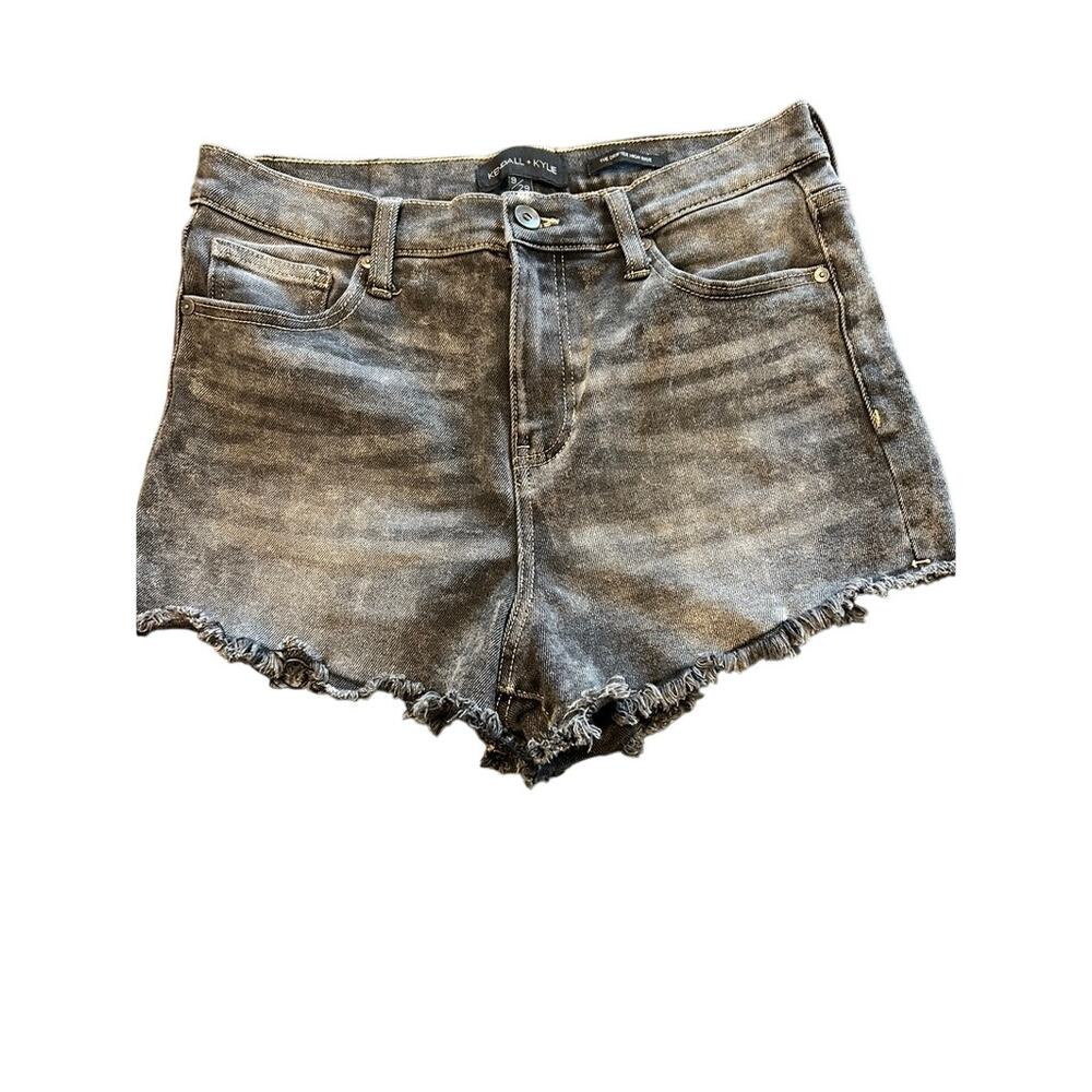 Kendall + Kylie "The Drifter" High Rise Denim Shorts Size 9/29 Gray Acid Wash